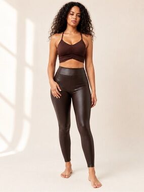 OFFLINE by American Eagle Outfitters Women’s Dark Brown Faux Leather Leggings